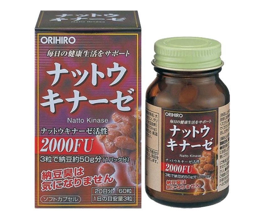 Наттокиназа с лецитином ORIHIRO Nattokinase 2000 FU