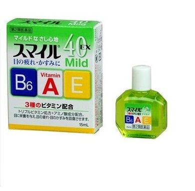 Японские глазные капли Smile 40EX Mild c витаминами