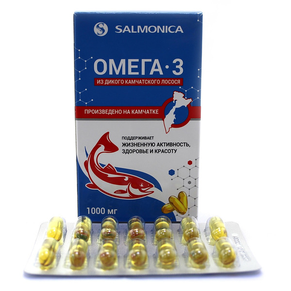 OMEGA-3 из дикого Камчатского лосося, 600 мг., 45 капсул